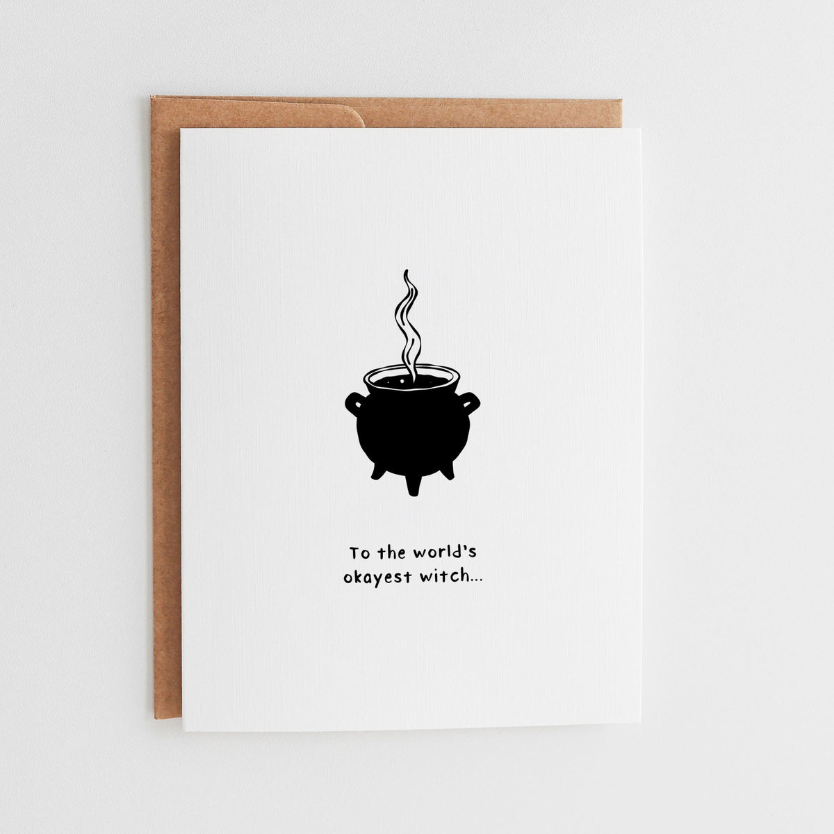 Sarcastic witch cauldron Halloween greeting card