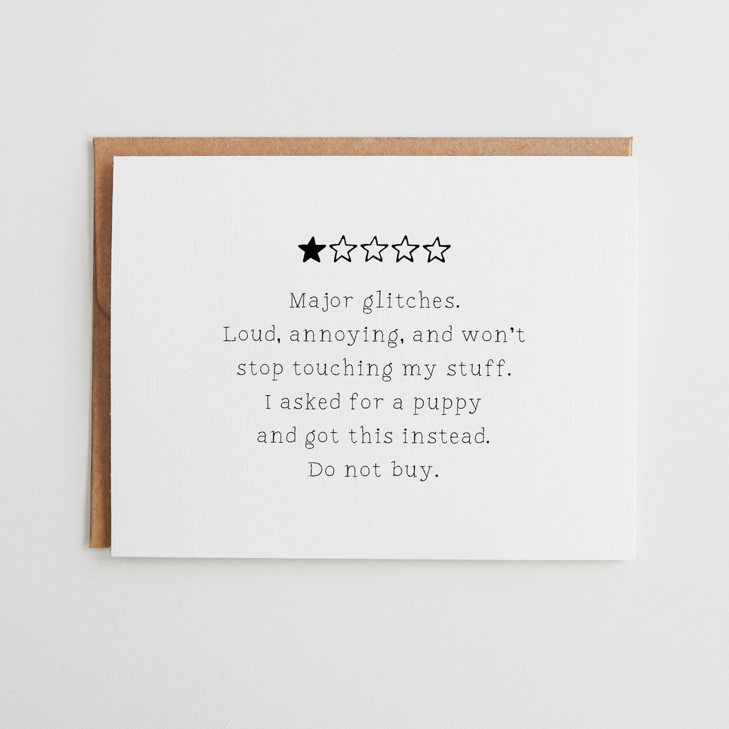 1 Star Review for Brother/Sister | Major Glitches Card #122
