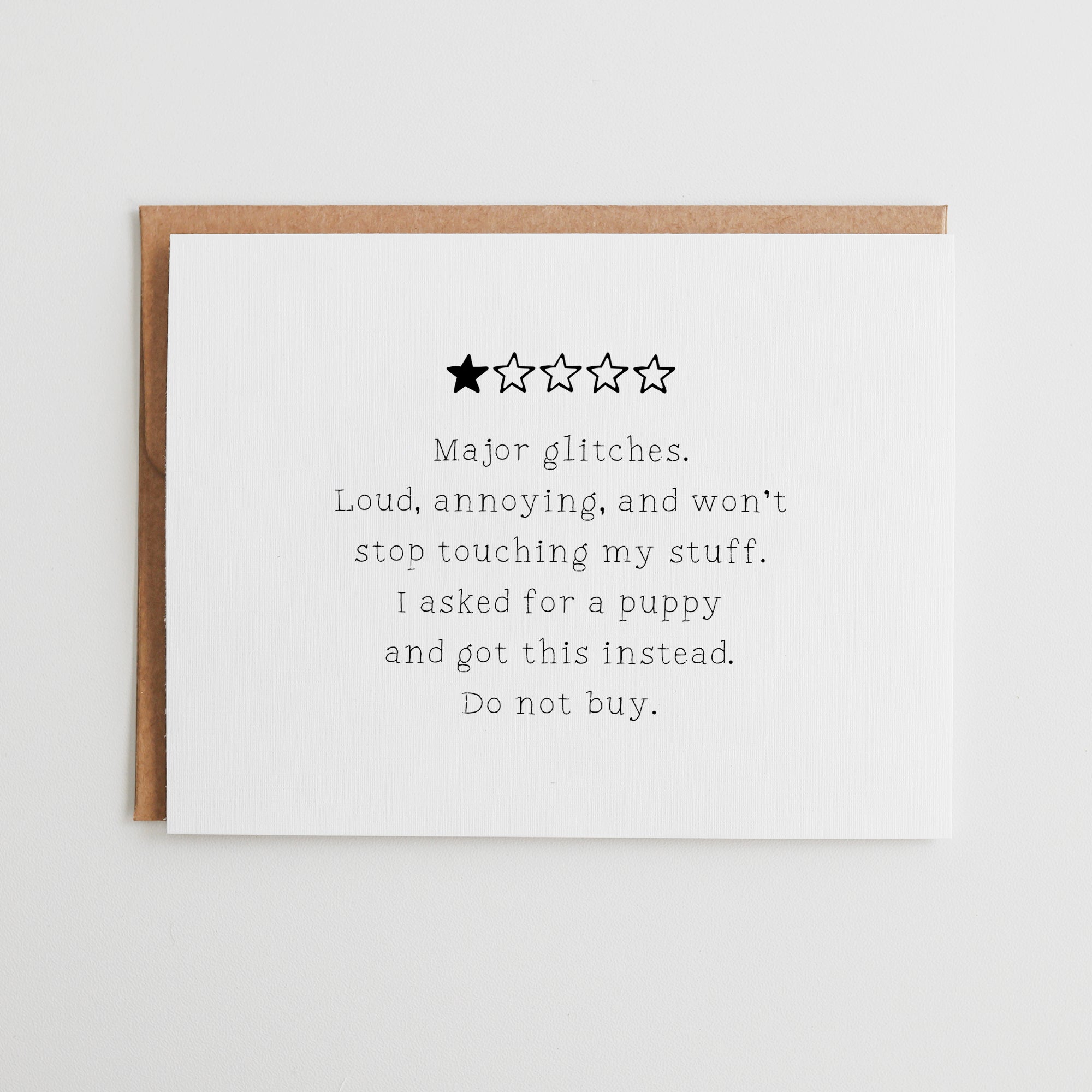 1 Star Review for Brother/Sister | Major Glitches Card #122