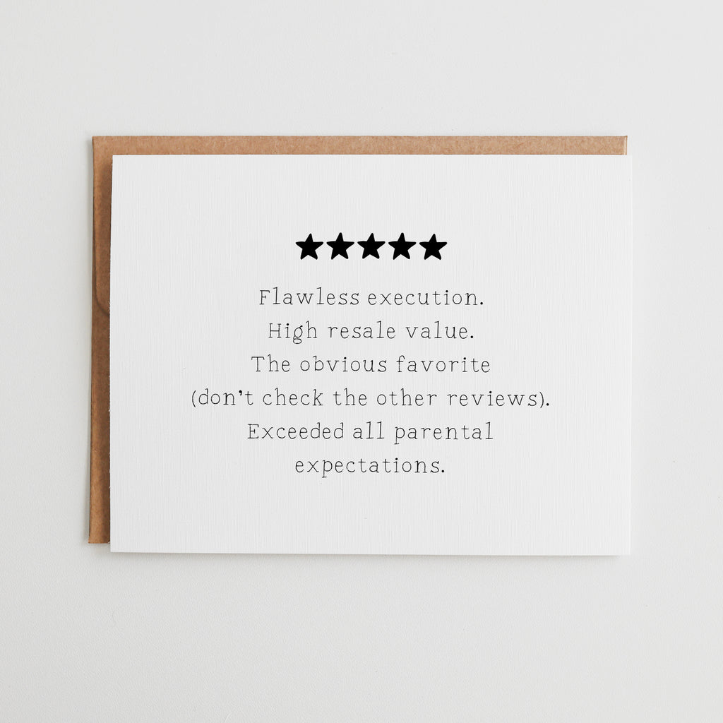 5 Star Review Golden Child | Funny Sibling Card #123