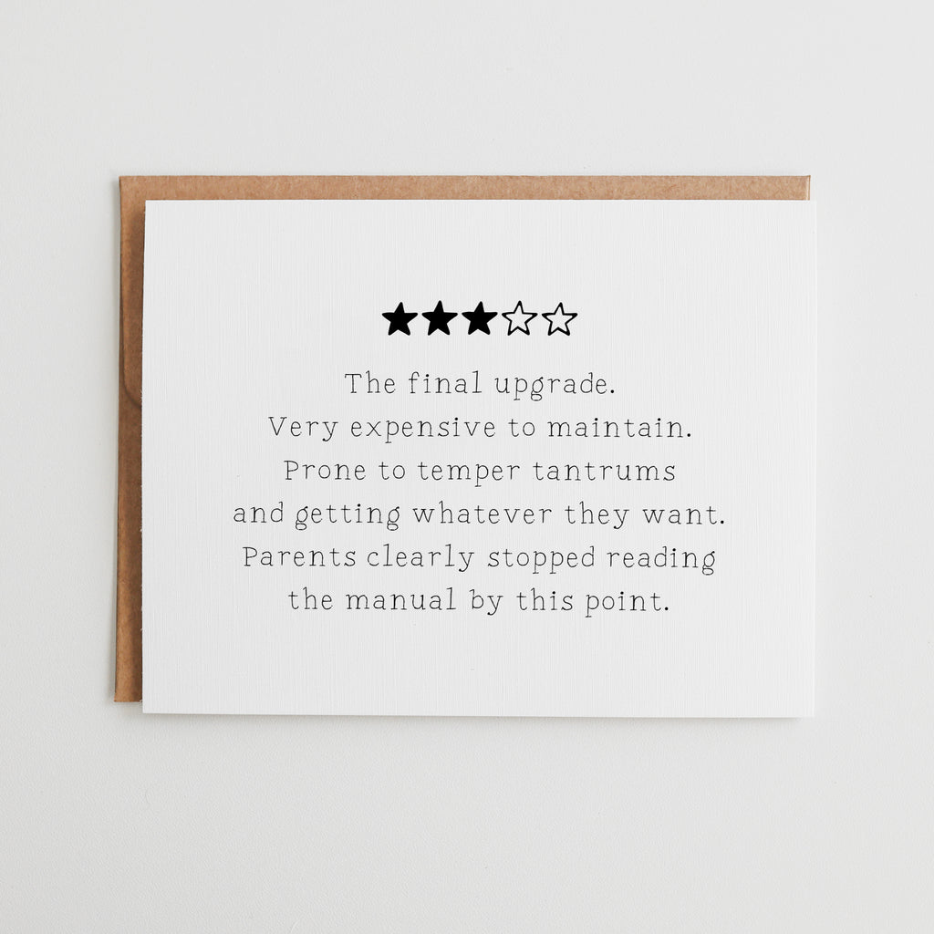 3 Star Review Youngest Child | Funny Sibling Card #124