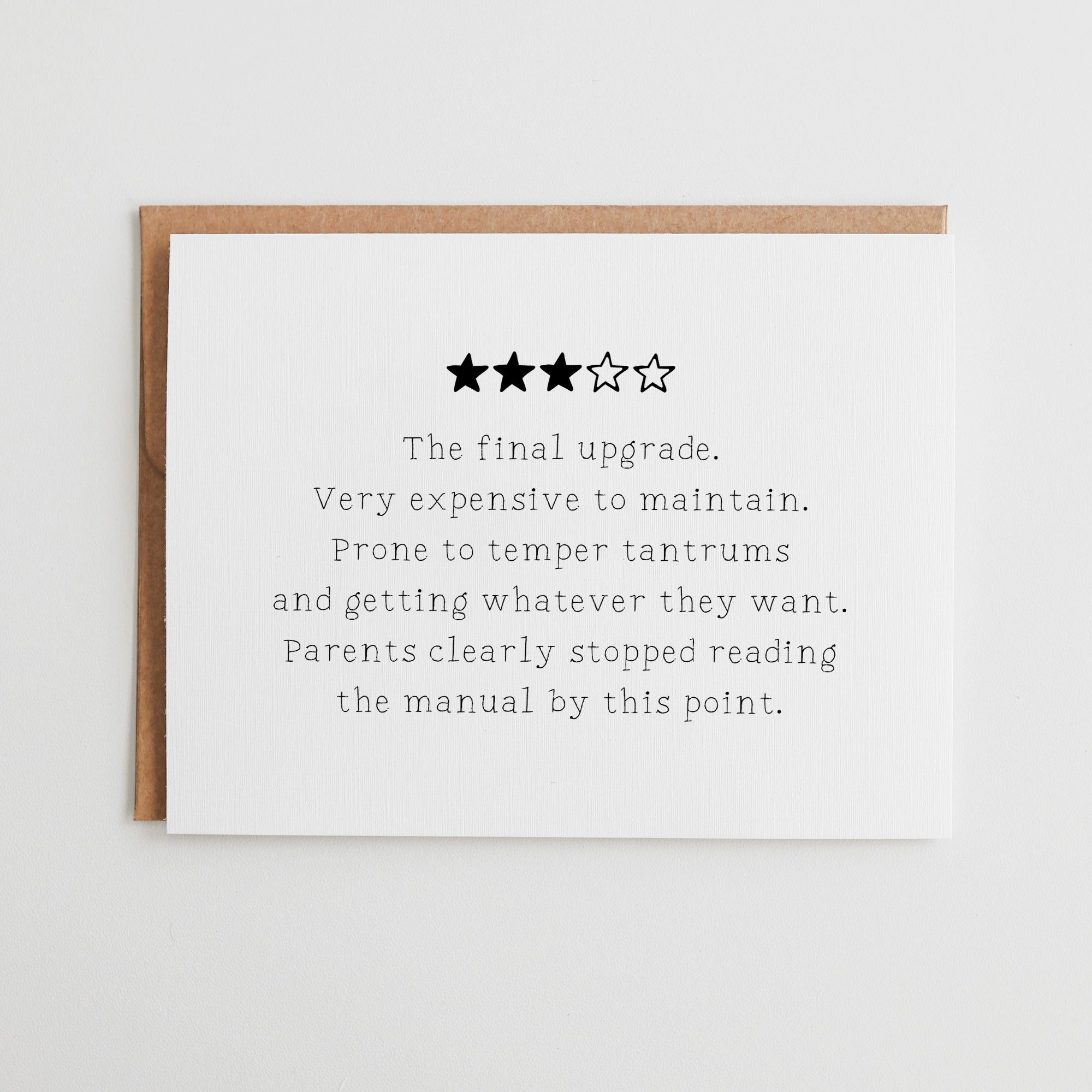 3 Star Review Youngest Child | Funny Sibling Card #124