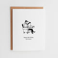 Funny Old Man Birthday Card, Hand-Drawn Fish Illustration Gift