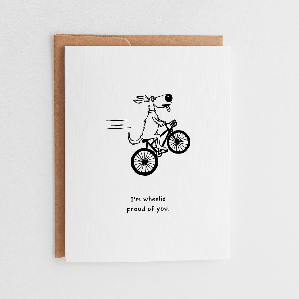 Funny Dog Congratulations Card | Wheelie Proud of You Greeting Card #146