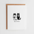 Cat Wedding Card, Meow & Furever Anniversary Gift for Cat Lovers