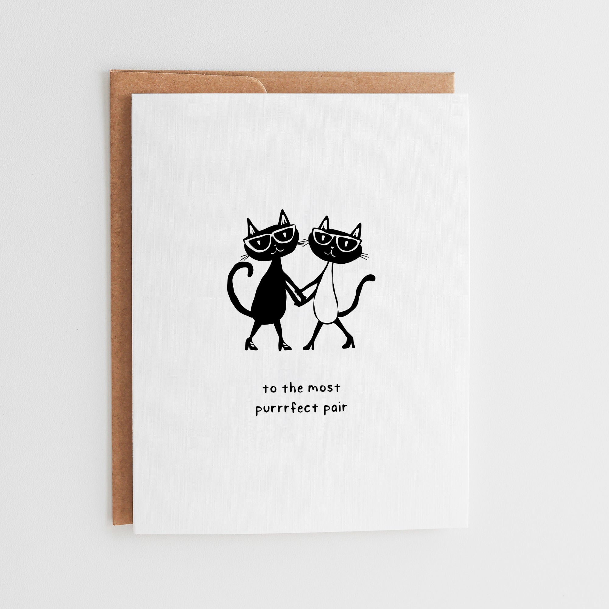 To the Most Purrrfect Pair | Funny Cat Couple Card #138