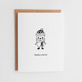 Thanks a Latte Card, Cute Coffee Thank You Card #150