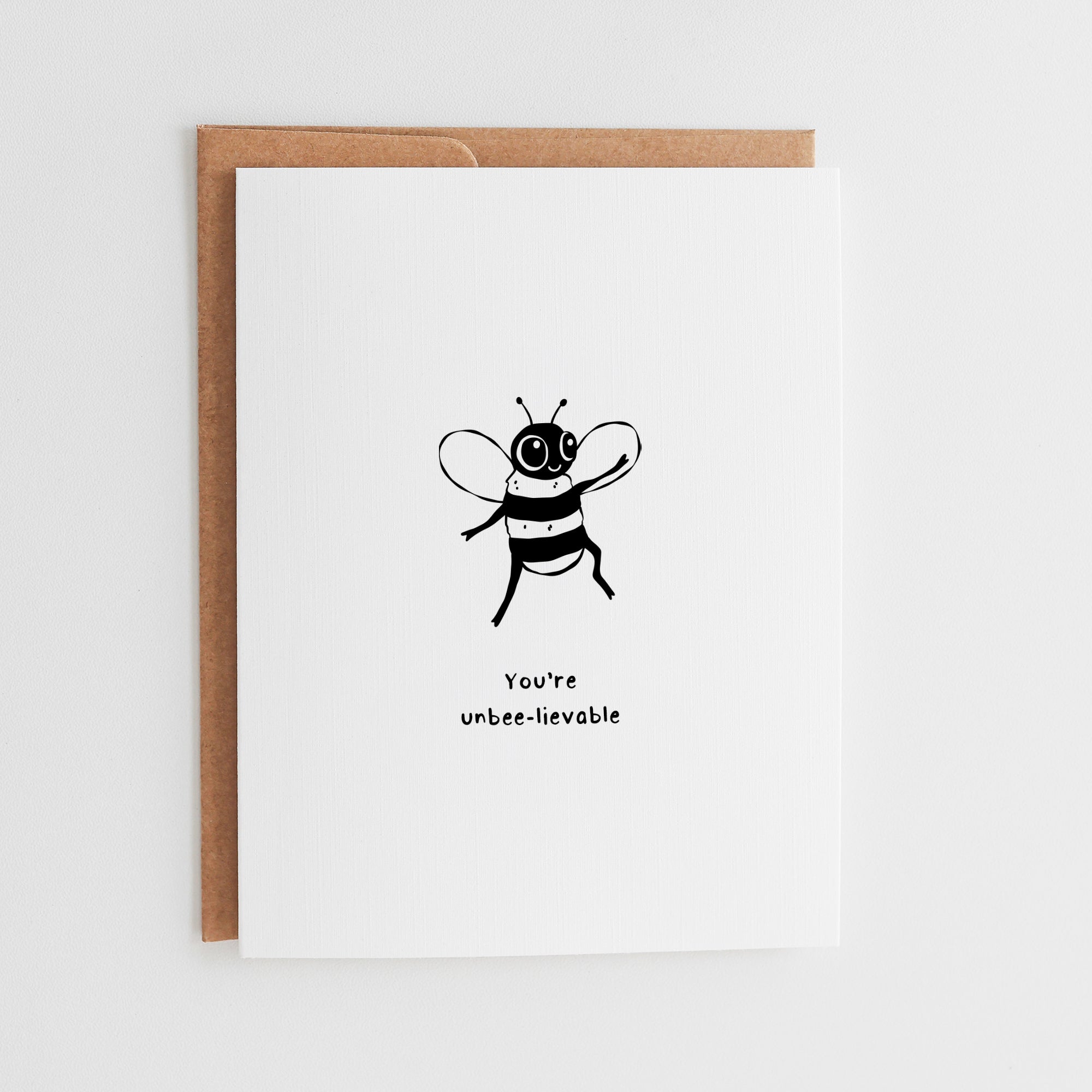 Unbeelievable Bee Card, Cute Congratulations Card #086