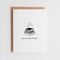 Year of Magic Birthday Card, Cute Bookworm Birthday Card #158