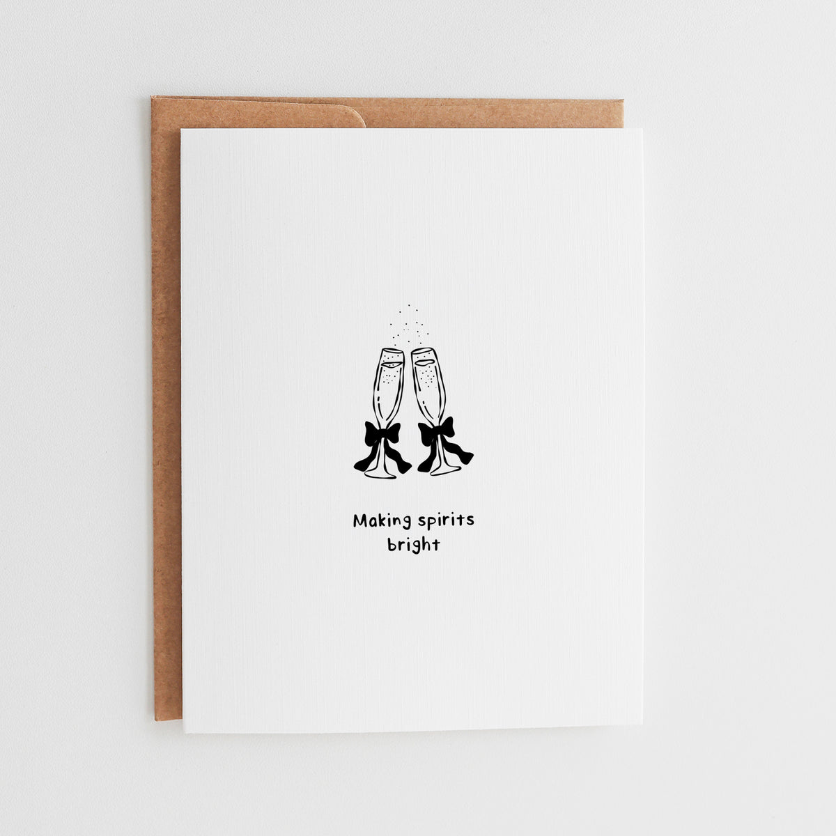 Hand-Drawn Holiday Card for BFF, Making Spirits Bright