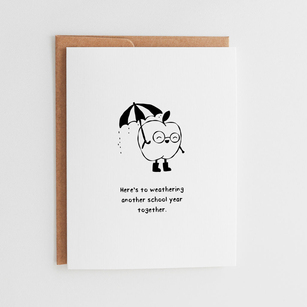 Teacher Friend Greeting Card, Weathering School Year Card #155