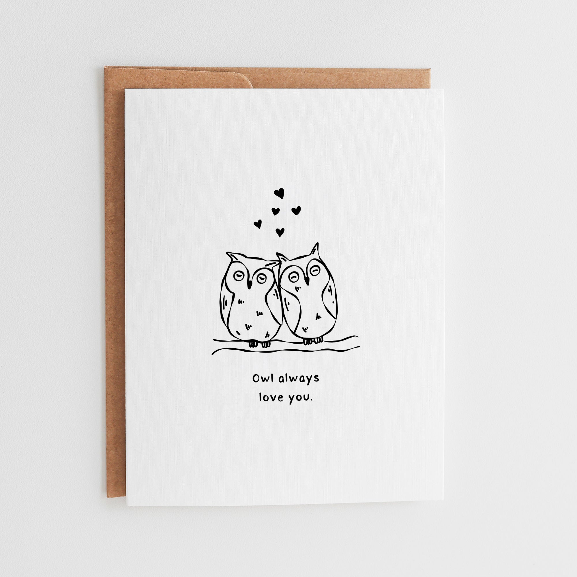 Cute Owl Anniversary Card | Funny Owl Love Card #056