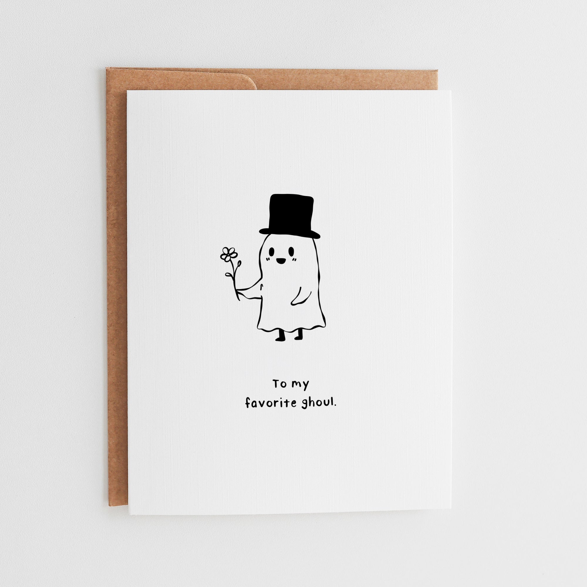 Favorite Ghoul Ghost Card, Funny Anniversary Card #069