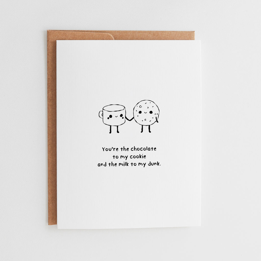 You're the Chocolate to My Cookie Card, Cute Love Greeting Card #149
