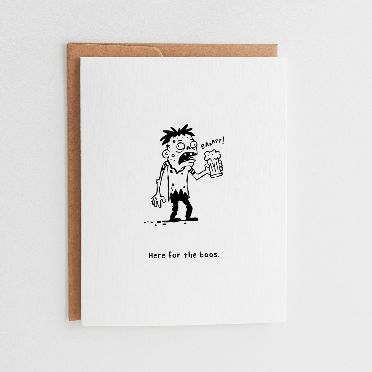 Funny Zombie Beer Halloween Card, Drinking Pun Greeting