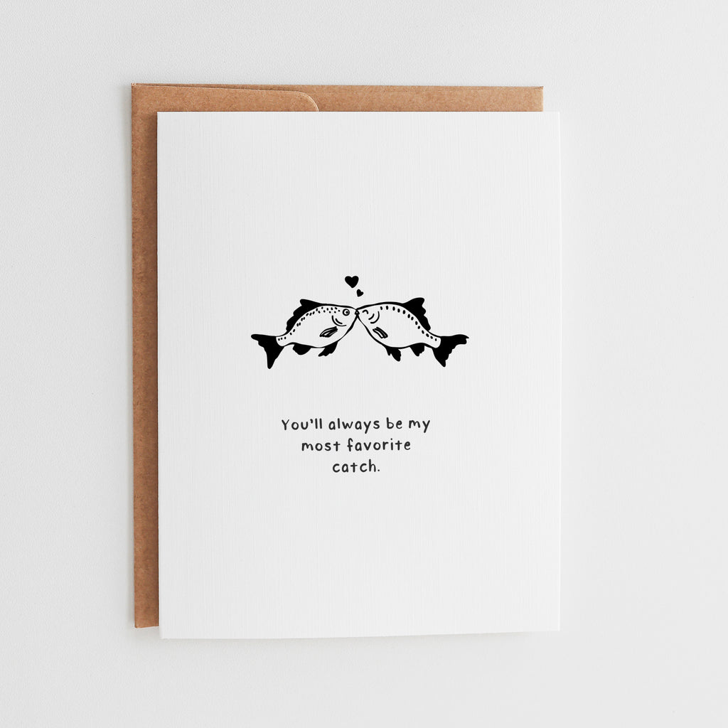 Hand-Drawn Fishing Anniversary Card