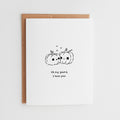 Oh My Gourd I Love You, Cute Pumpkin Love Card #083