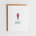 Funny Christmas Anniversary Card, Red Light Bulb