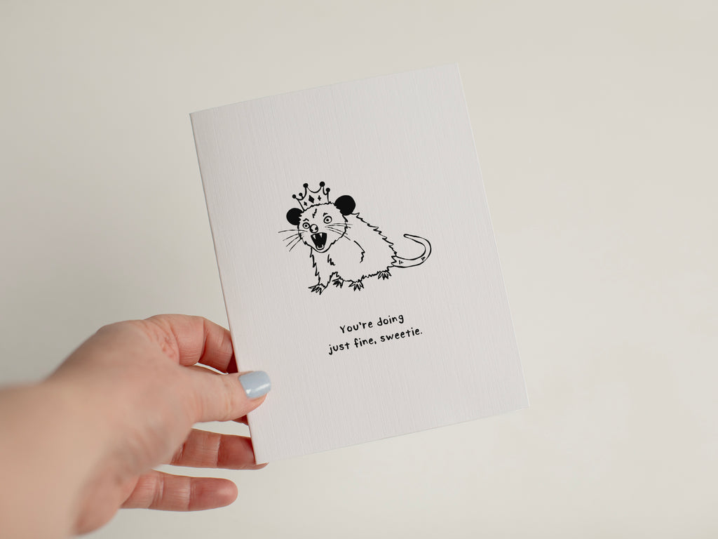 Funny Opossum Encouragement Card #142