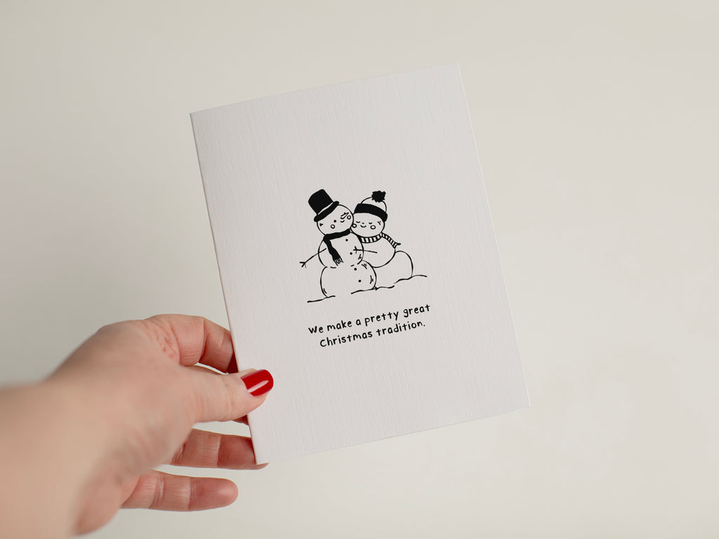 Sentimental Christmas Snowman Anniversary Card