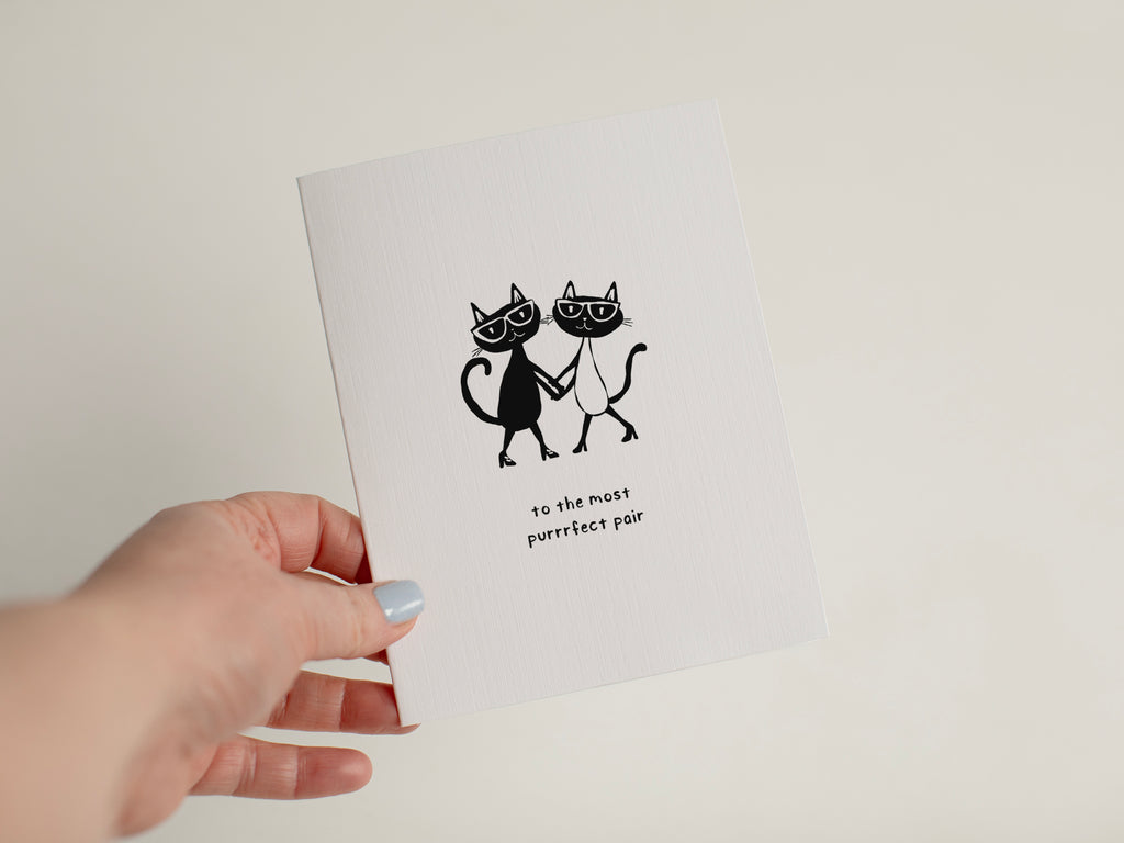 To the Most Purrrfect Pair | Funny Cat Couple Card #138