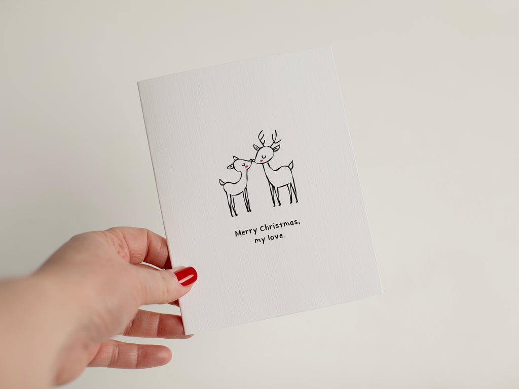 Christmas Anniversary Card, Sentimental Love Greeting