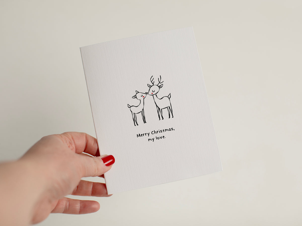Christmas Anniversary Card, Sentimental Love Greeting