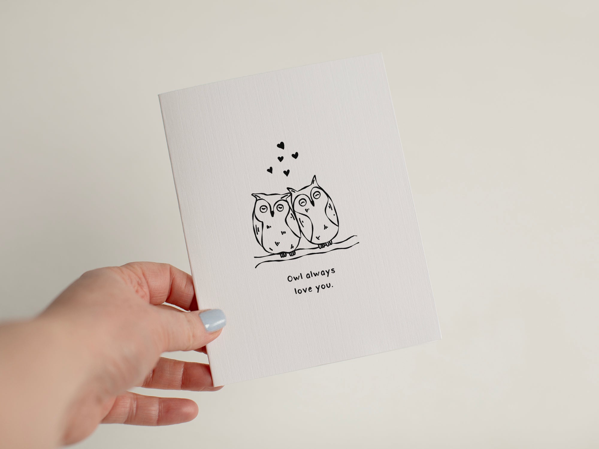 Cute Owl Anniversary Card | Funny Owl Love Card #056