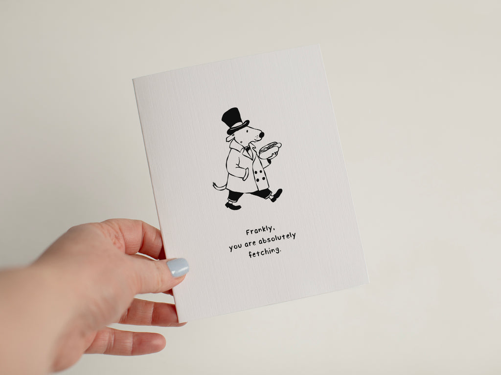 Funny Dog Anniversary Card | Cute Dapper Dog Valentine Card #038