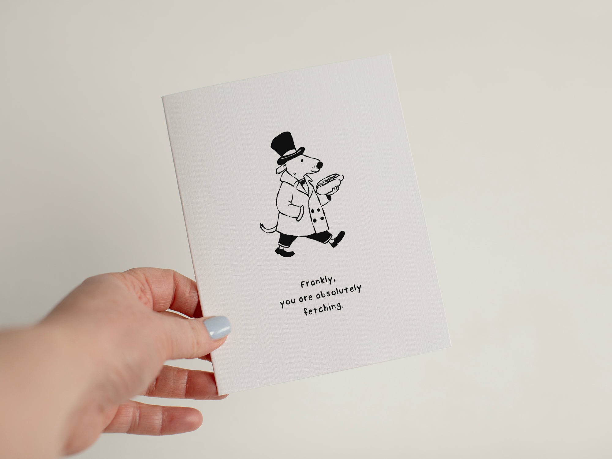 Funny Dog Anniversary Card | Cute Dapper Dog Valentine Card #038