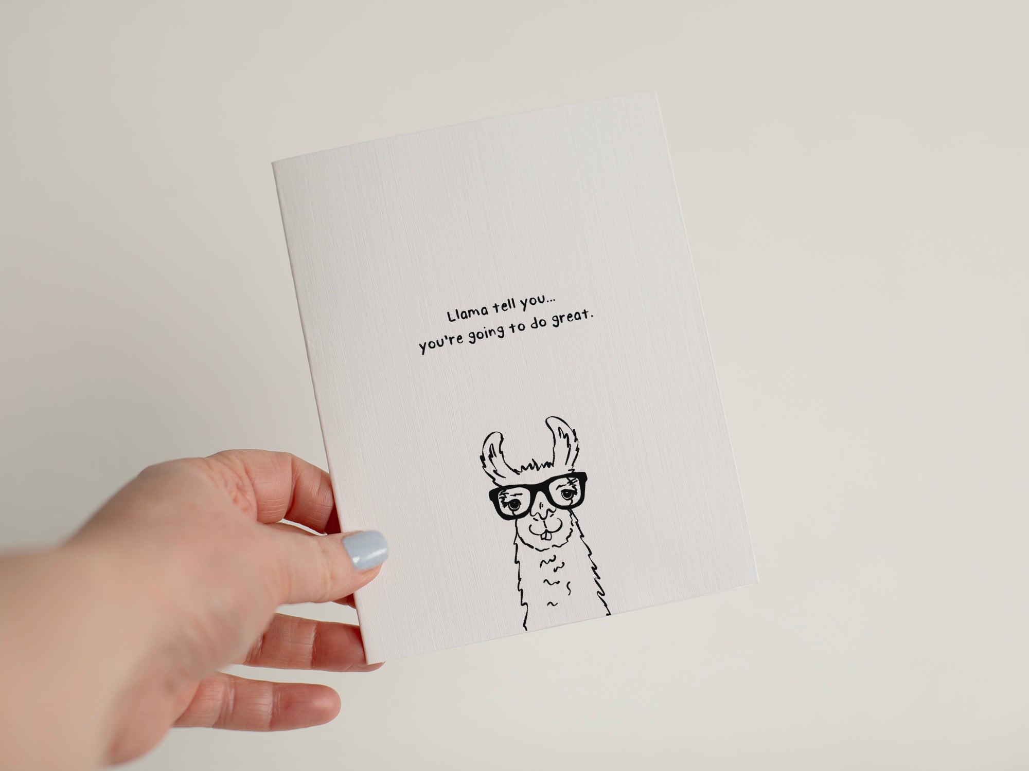 Funny Llama Good Luck Card, Llama Tell You Encouragement Card #166