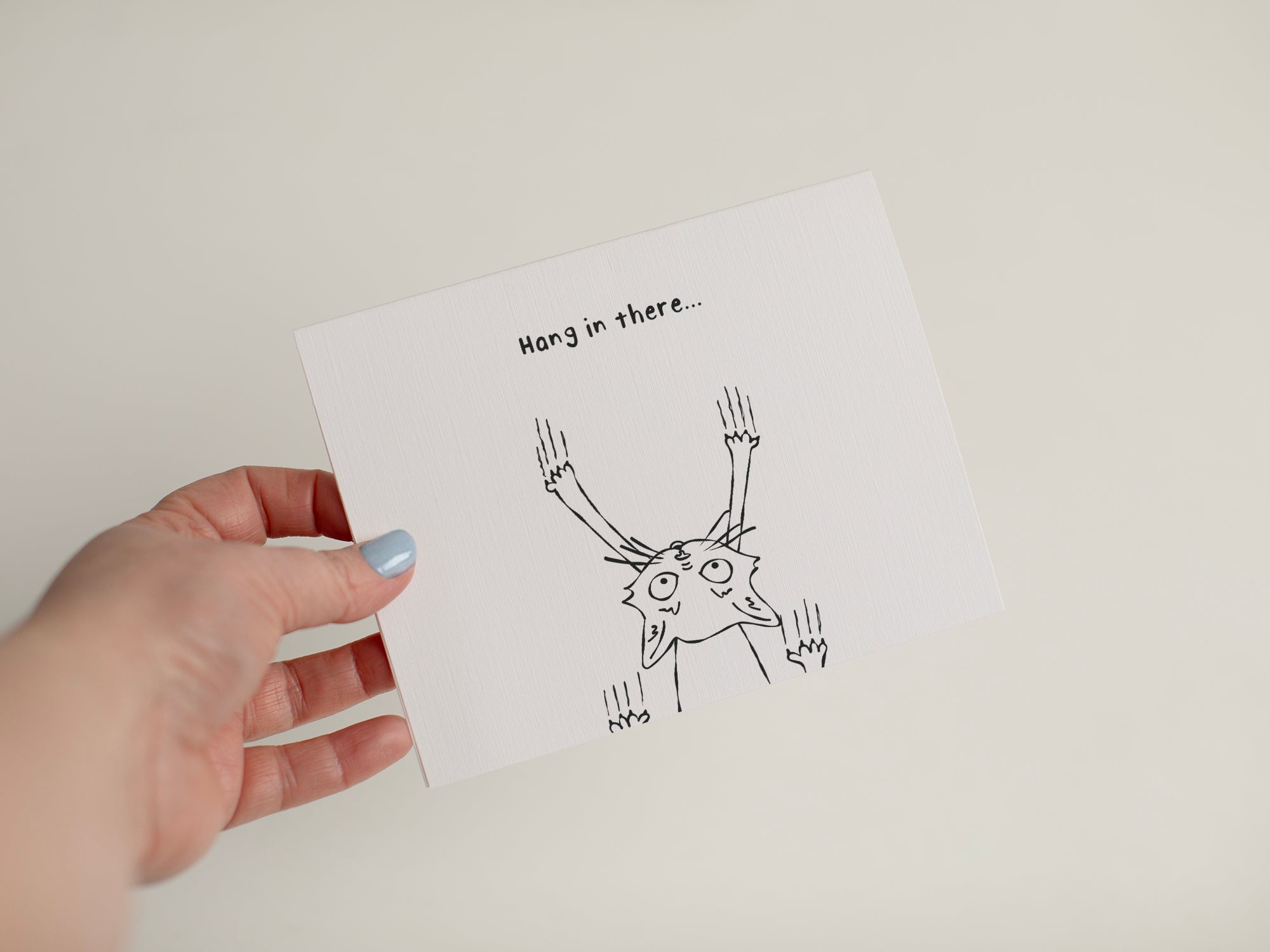 Funny Cat Encouragement Card, Hang in There Cat Card, Get Well Soon Card, Supportive Friend Gift, Sympathy Card for Cat Lovers #006