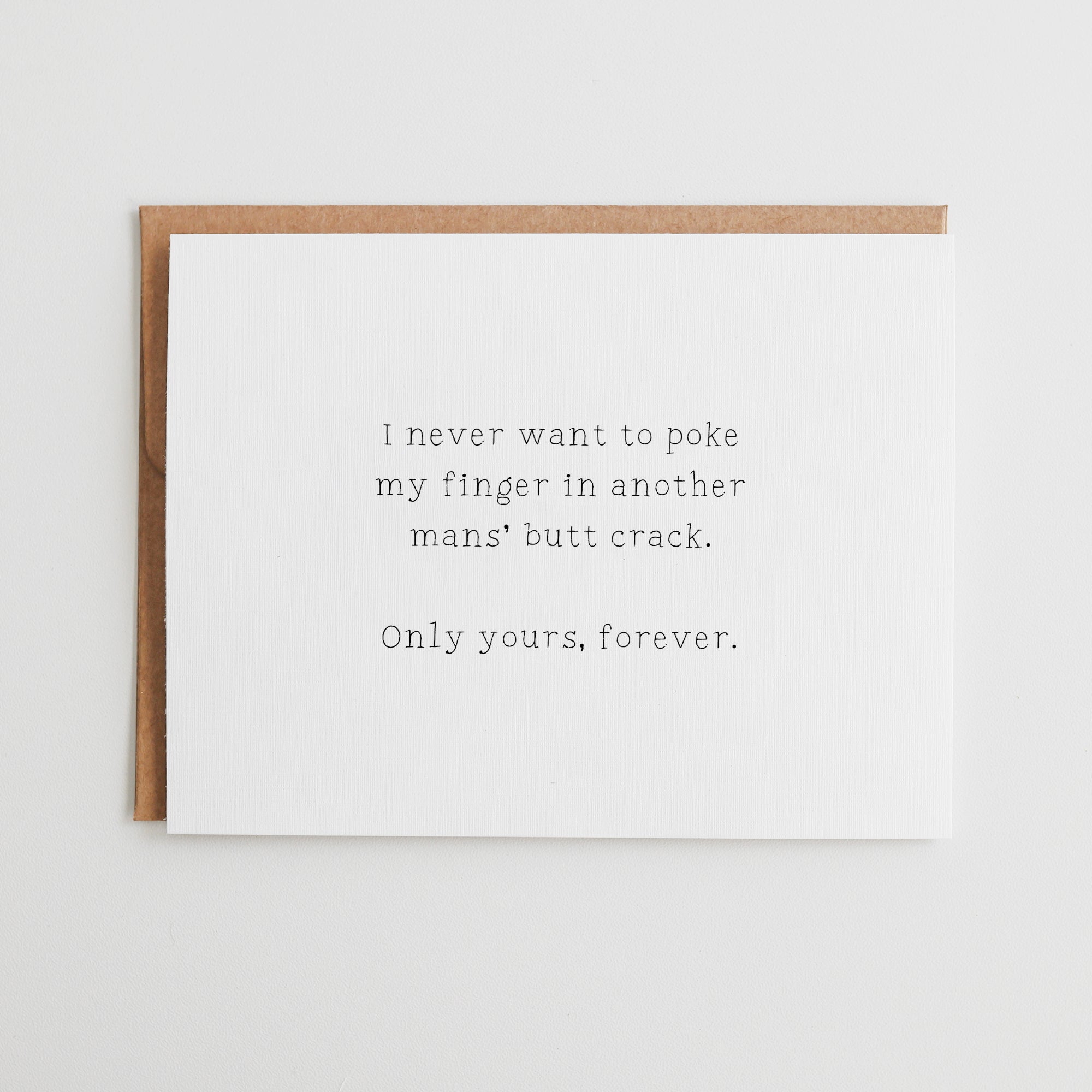 Funny Anniversary Card for Husband, Butt Poke Card, Sarcastic Birthday Card, Finger in Your Butt Crack Card, Relatable Greeting Cards #026