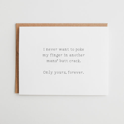 Funny Anniversary Card for Husband, Butt Poke Card, Sarcastic Birthday Card, Finger in Your Butt Crack Card, Relatable Greeting Cards #026