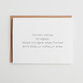 Funny Social Anxiety Card, No Signal Mental Health Gift, Sarcastic Thinking of You Greeting, Linen Textured Cardstock #063