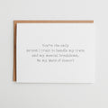 Funny Maid of Honor Proposal Card, Sarcastic MOH Invite, Minimalist Bridal Party Card, Linen Textured Cardstock #065