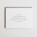 Funny Groomsman Card, Suit Up Wedding Proposal, Sarcastic Best Man Invite, Linen Textured Cardstock #068