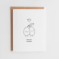 Cute Olive You So Much Card, Funny Food Pun Anniversary Card, Romantic Love Greeting for Partner, Sweet Minimalist I Love You Card #012