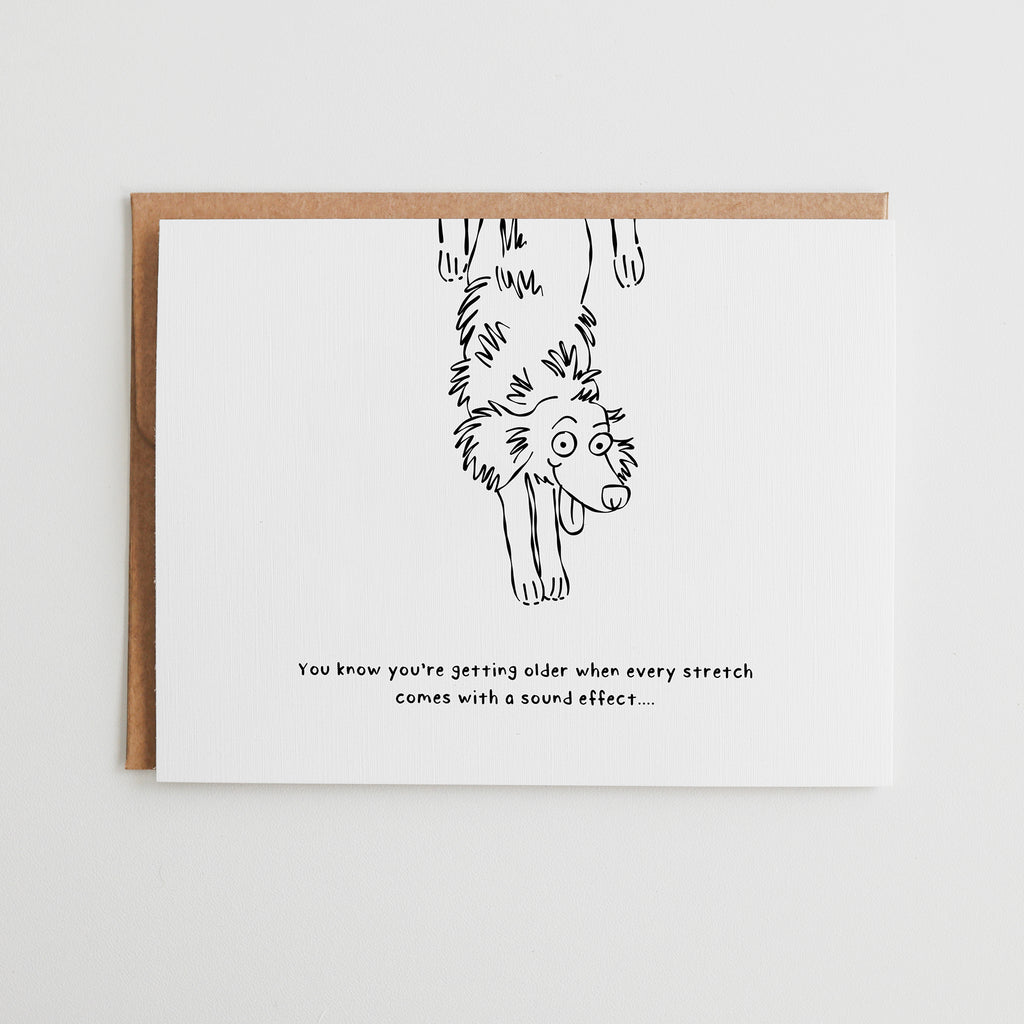 Funny Aging Birthday Card, Dog Sound Effect Birthday, Getting Older Card for Friend, Milestone Birthday Gift, Rude Birthday Humor #001