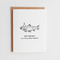 Funny Fishing Birthday Card for Husband, Reel-y Great Husband Card, Fish Pun Birthday Greeting, Outdoorsy Gift for Him, Trout Card #016