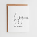 Funny Anniversary Card, To My Main Squeeze, Cheeky Valentine Card for Boyfriend, Sarcastic Husband Birthday, Linen Texture #032