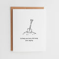 Funny Friendship Card, I'd Help You Bury the Body, Best Friend Gift, Minimalist Shovel Illustration, Breakup Support, Linen Texture #046