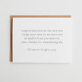 Funny Coworker Leaving Card, New Job Card for Work Bestie, Traitor Farewell Gift, Sarcastic Office Humor, Linen Texture #054