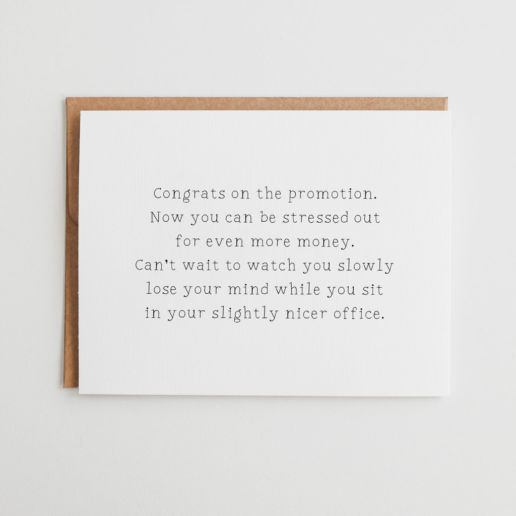 Funny Promotion Card, Congrats on the New Role, Sarcastic Coworker Gift, Office Humor for Promotion, Bitter Coworker Card #055