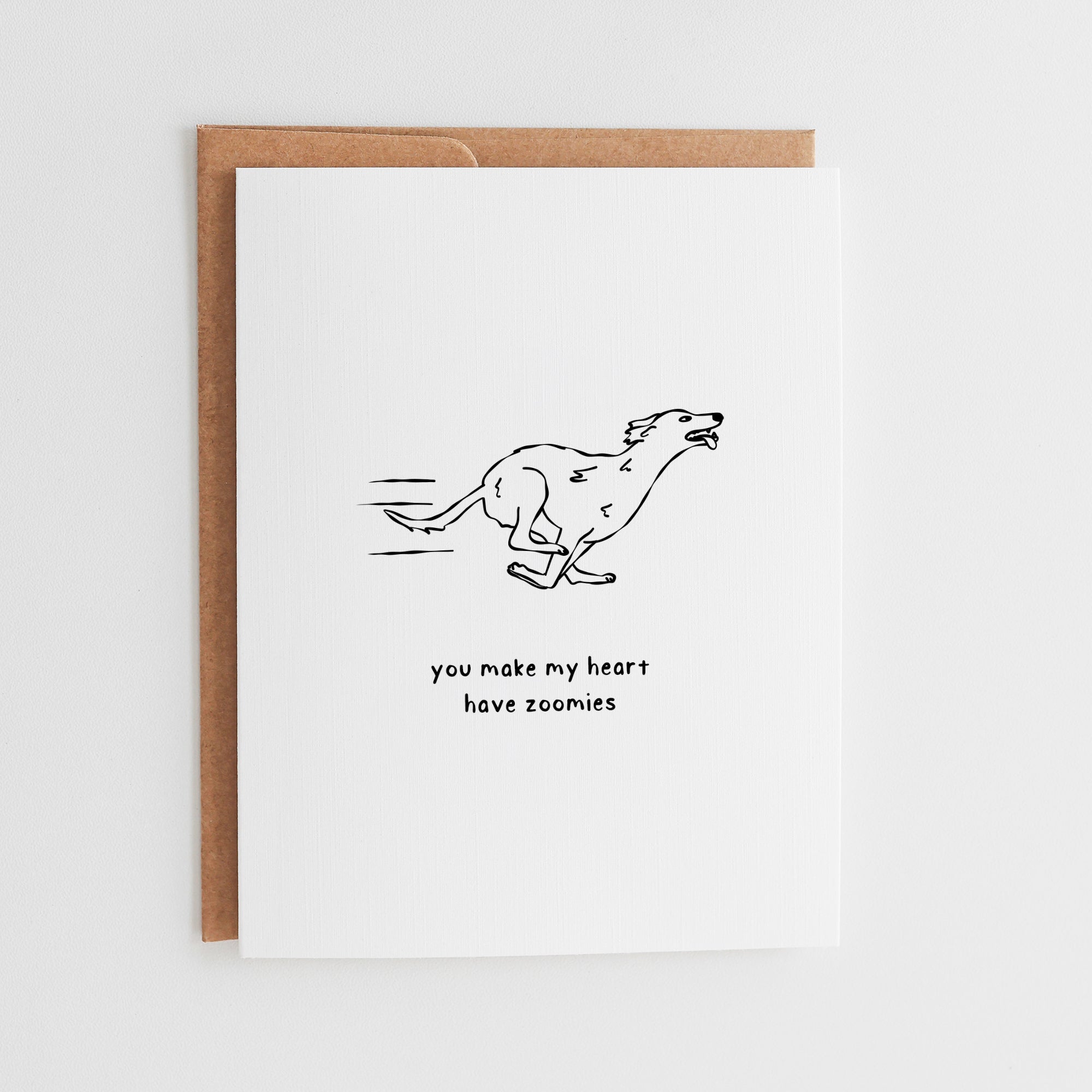 Funny Dog Love Card, You Make My Heart Have Zoomies, Cute Anniversary Card for Boyfriend, Dog Mom Valentine's Day Gift, Sassy Pet Card #090