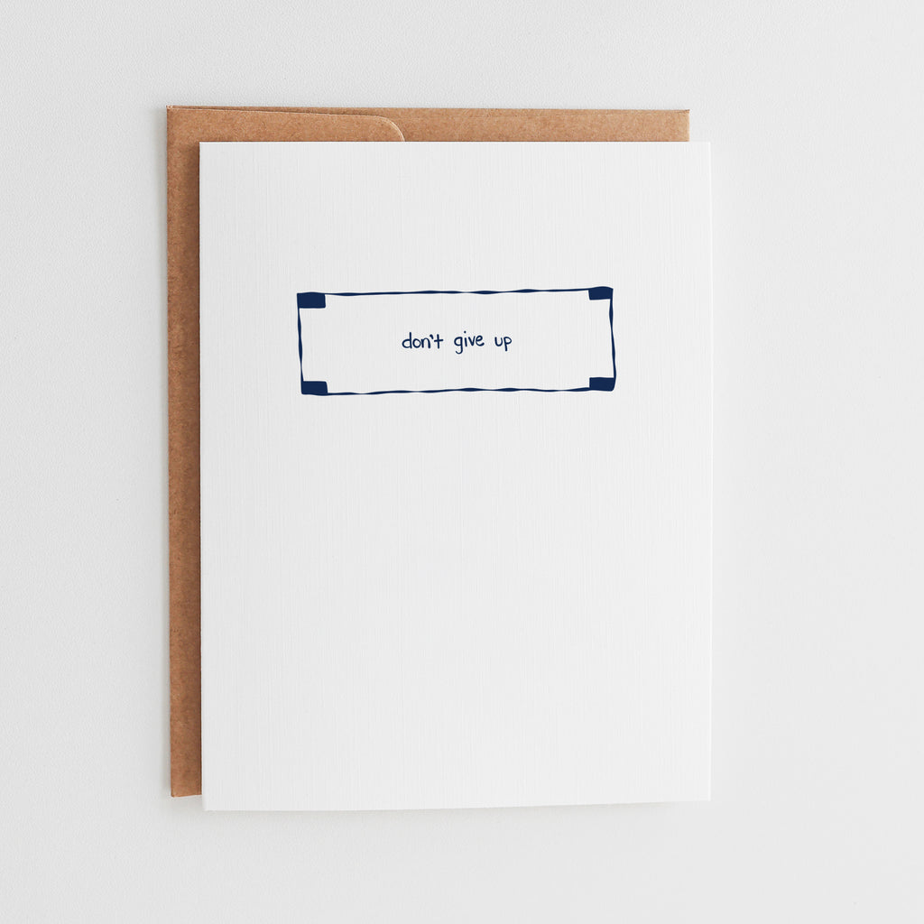 Encouragement Card, Don't Give Up Fortune Cookie Card, Simple Minimalist Support Card, Thinking of You Gift, Positive Affirmation Card #104