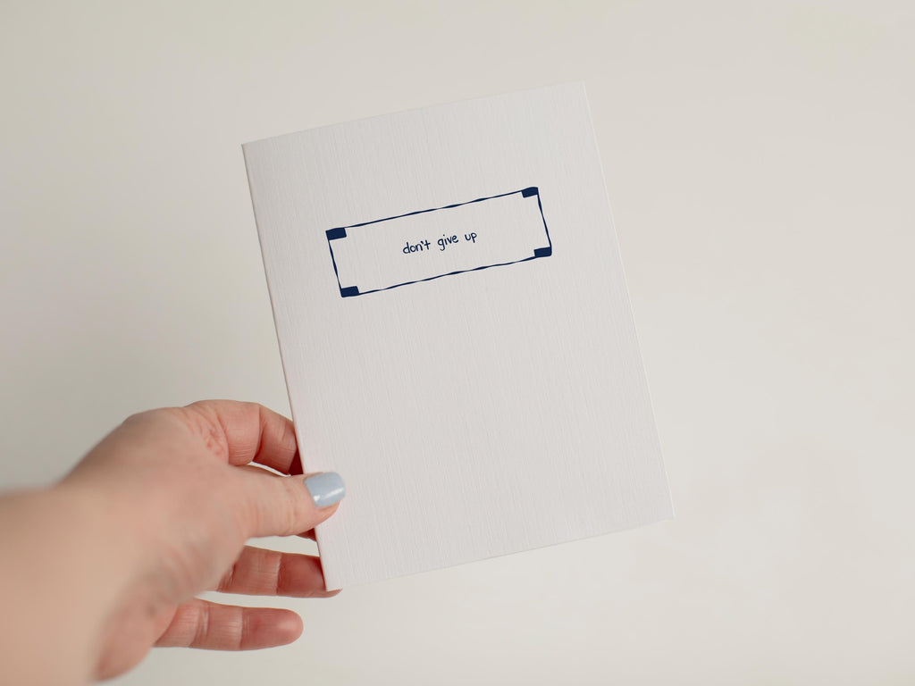 Encouragement Card, Don't Give Up Fortune Cookie Card, Simple Minimalist Support Card, Thinking of You Gift, Positive Affirmation Card #104