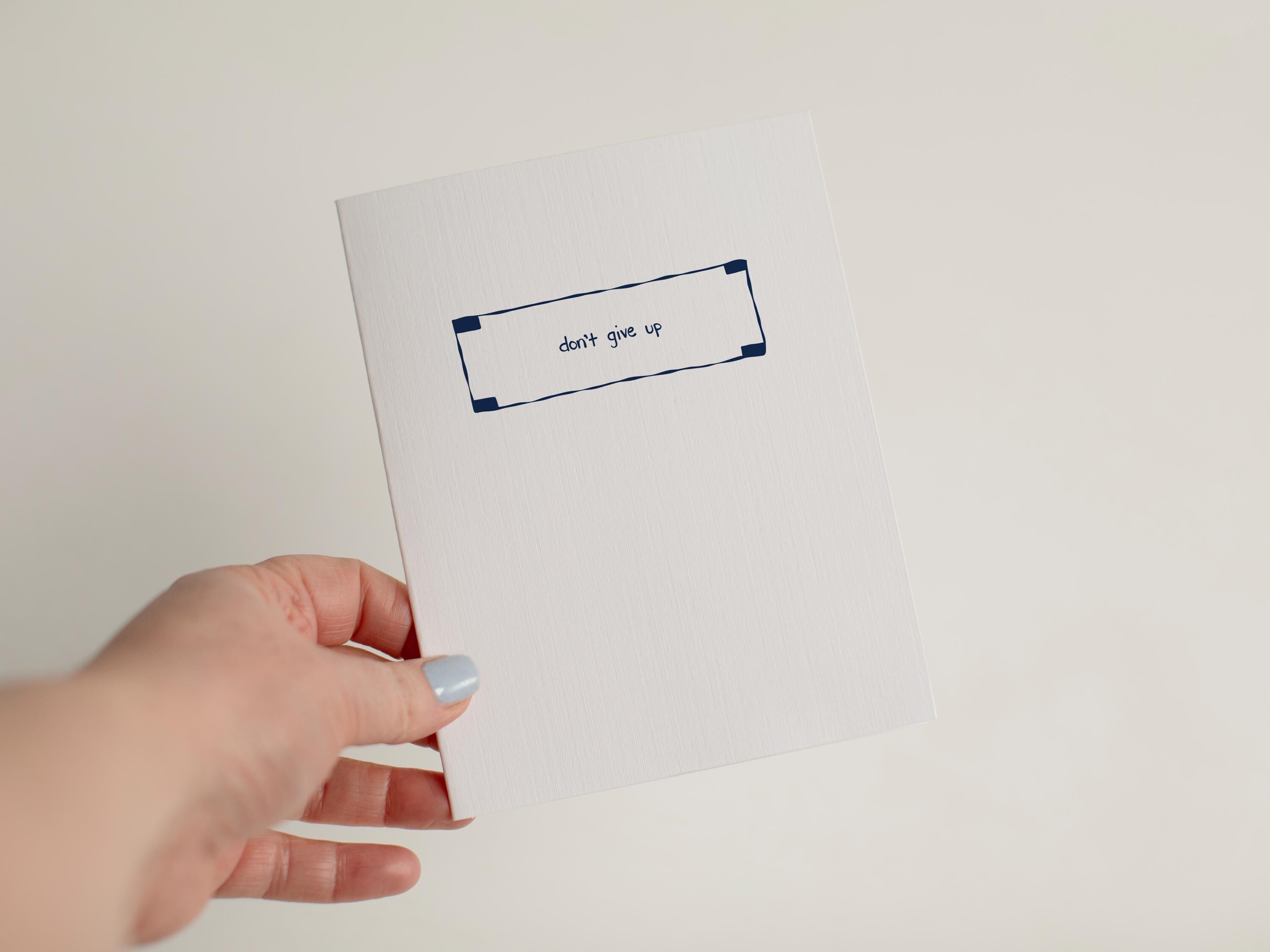Encouragement Card, Don't Give Up Fortune Cookie Card, Simple Minimalist Support Card, Thinking of You Gift, Positive Affirmation Card #104