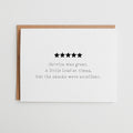 Funny 5 Star Review Card for Mom and Dad, Excellent Snacks Parent Card, Sarcastic Mother's Day Card, Father's Day Review Card #115