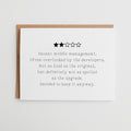 Funny Middle Child Birthday Card, 2 Star Review Middle Sibling Gift, Sarcastic Brother Sister Card, Relatable Middle Child Humor #119